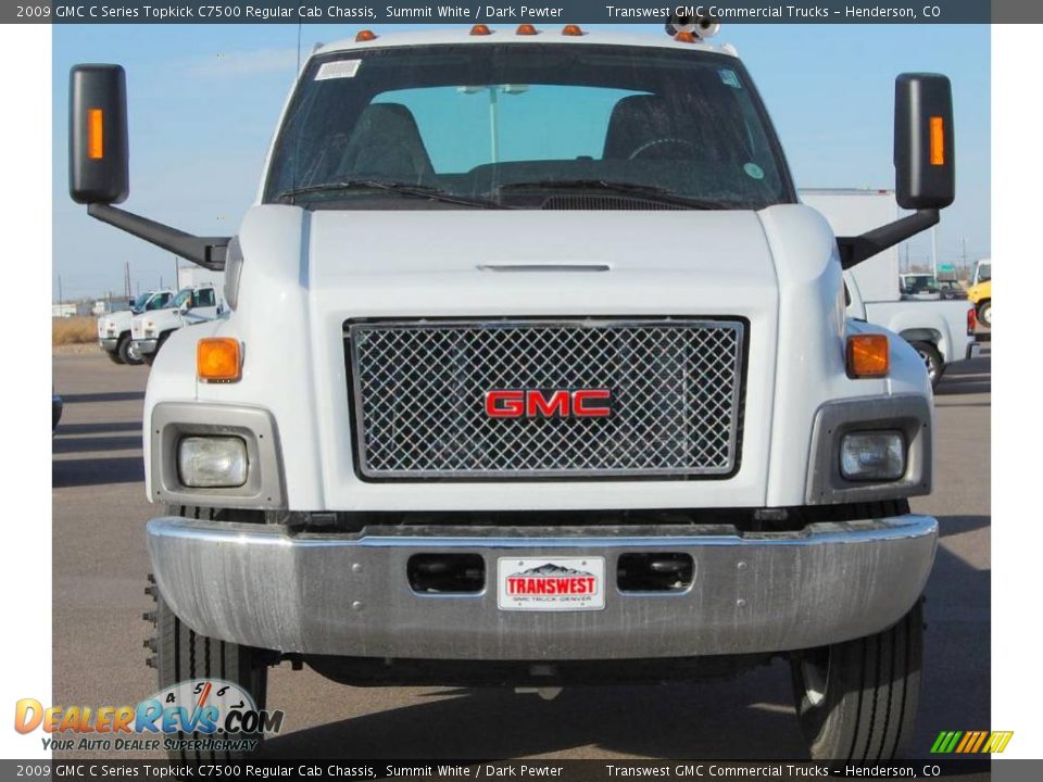 2009 GMC C Series Topkick C7500 Regular Cab Chassis Summit White / Dark Pewter Photo #2