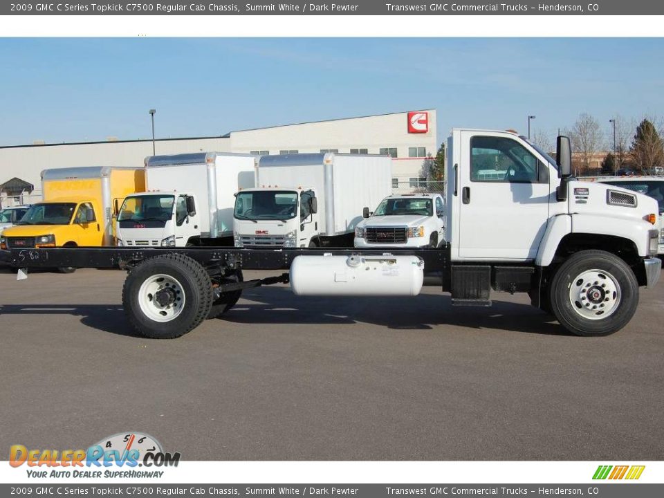 2009 GMC C Series Topkick C7500 Regular Cab Chassis Summit White / Dark Pewter Photo #3