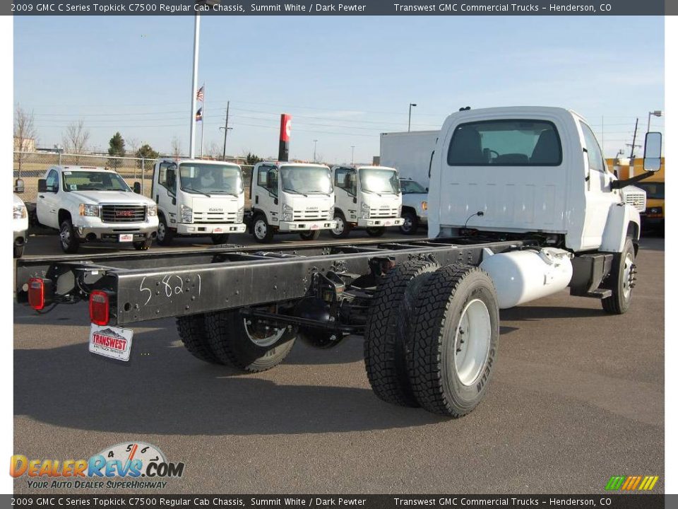 2009 GMC C Series Topkick C7500 Regular Cab Chassis Summit White / Dark Pewter Photo #4