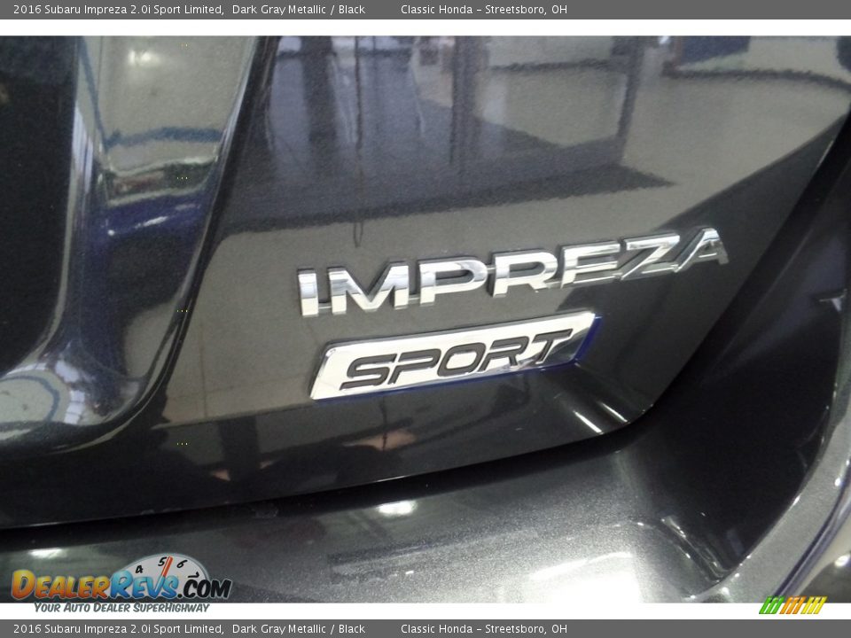 2016 Subaru Impreza 2.0i Sport Limited Dark Gray Metallic / Black Photo #9