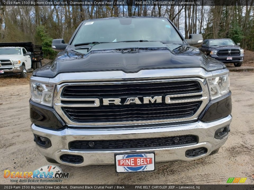 2019 Ram 1500 Big Horn Crew Cab 4x4 Diamond Black Crystal Pearl / Black Photo #2