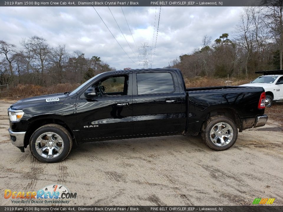 2019 Ram 1500 Big Horn Crew Cab 4x4 Diamond Black Crystal Pearl / Black Photo #3