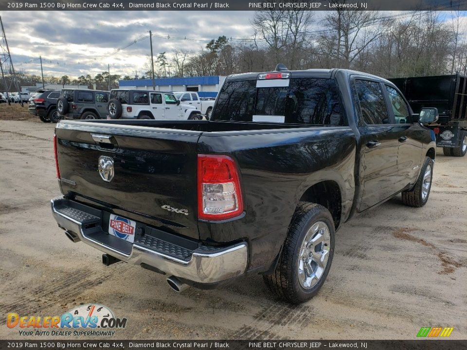 2019 Ram 1500 Big Horn Crew Cab 4x4 Diamond Black Crystal Pearl / Black Photo #4