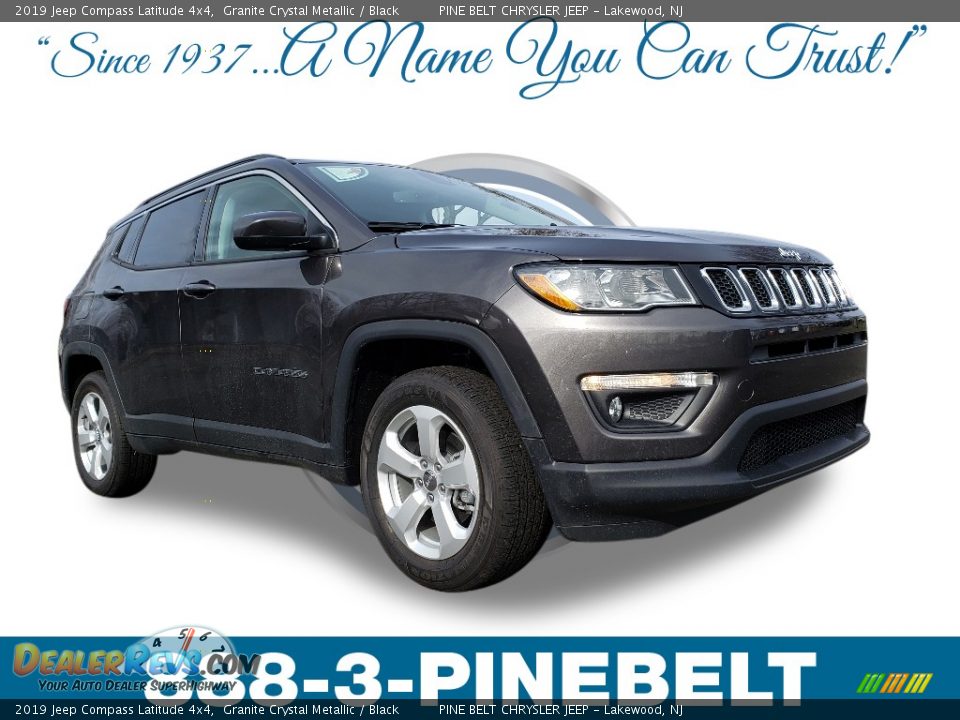 2019 Jeep Compass Latitude 4x4 Granite Crystal Metallic / Black Photo #1