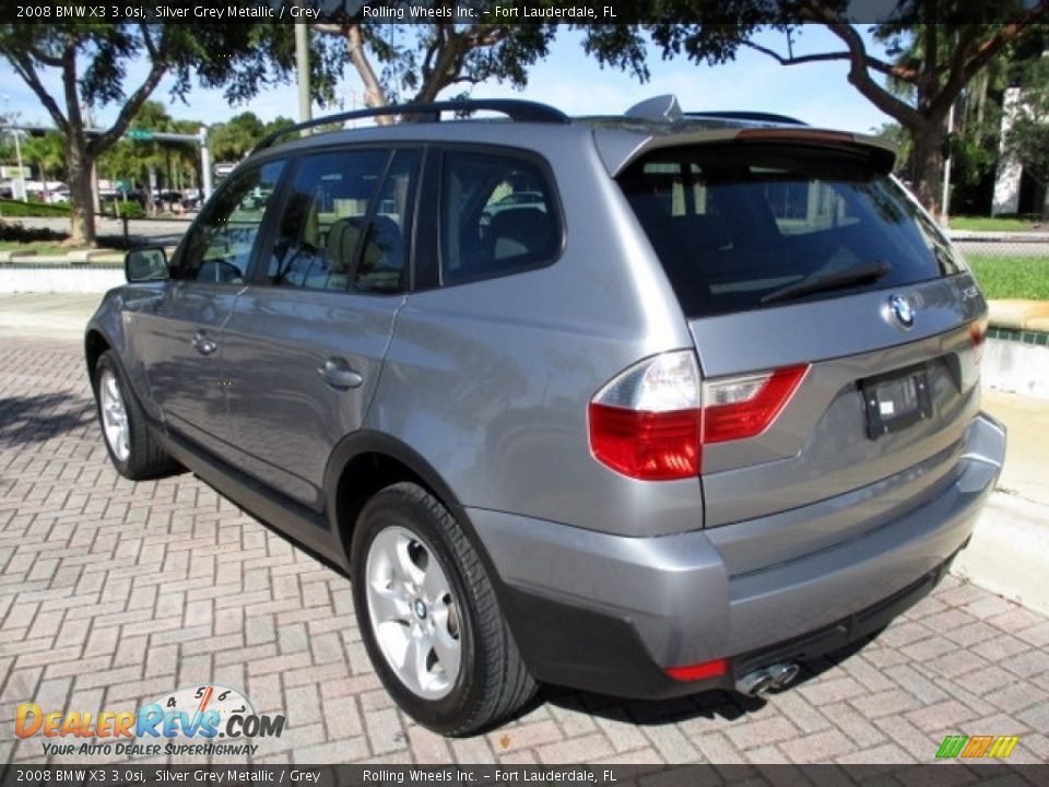 2008 BMW X3 3.0si Silver Grey Metallic / Grey Photo #5