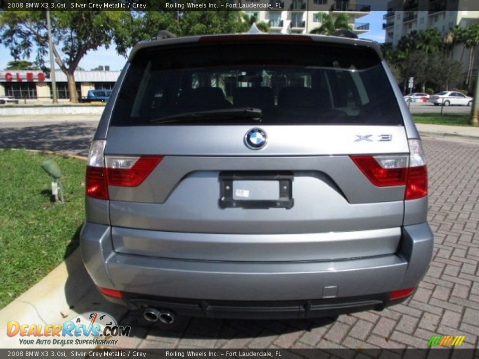2008 BMW X3 3.0si Silver Grey Metallic / Grey Photo #7