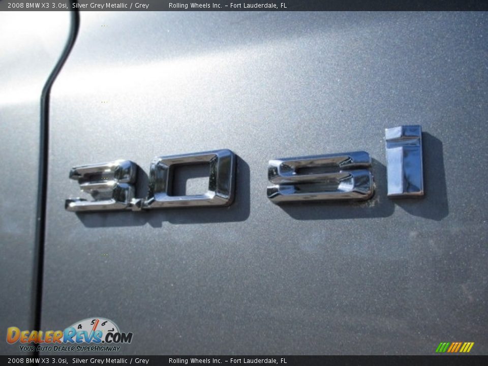 2008 BMW X3 3.0si Silver Grey Metallic / Grey Photo #16