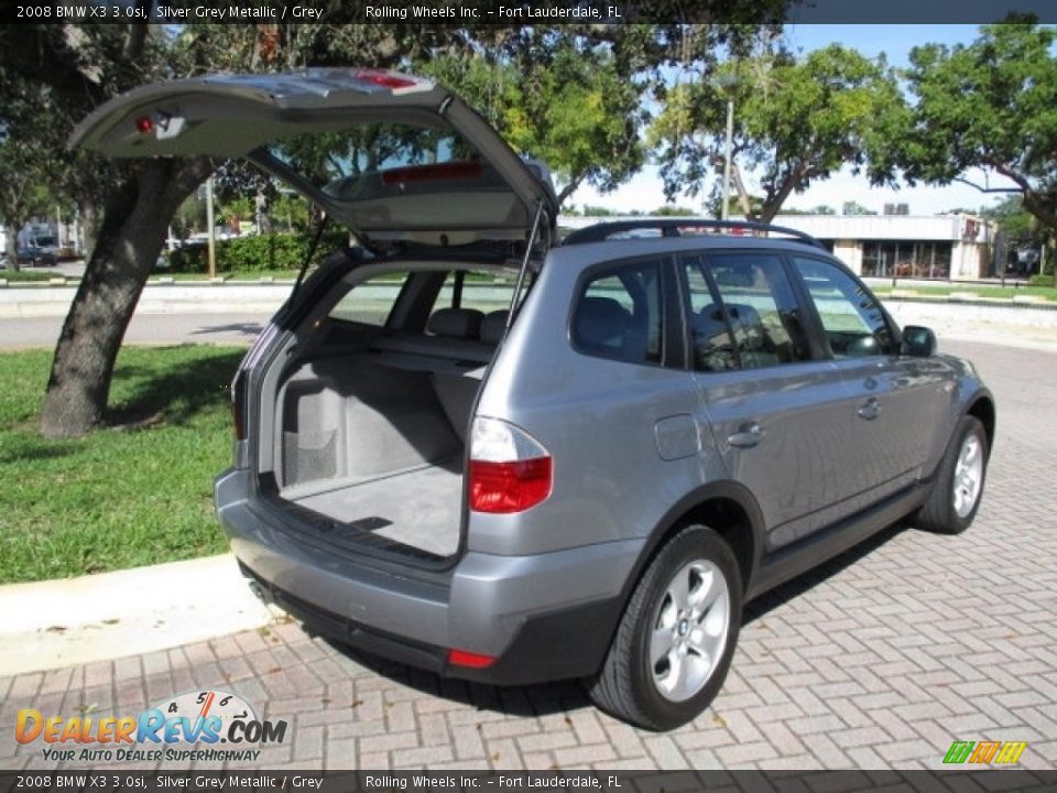 2008 BMW X3 3.0si Silver Grey Metallic / Grey Photo #17