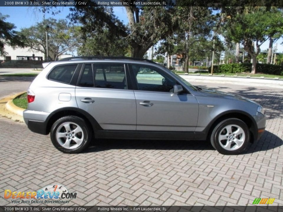 2008 BMW X3 3.0si Silver Grey Metallic / Grey Photo #21