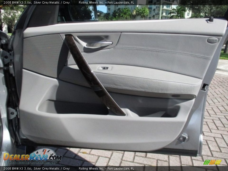2008 BMW X3 3.0si Silver Grey Metallic / Grey Photo #22