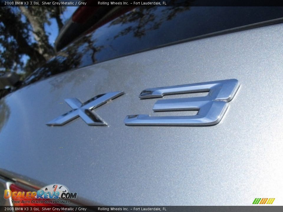 2008 BMW X3 3.0si Silver Grey Metallic / Grey Photo #27