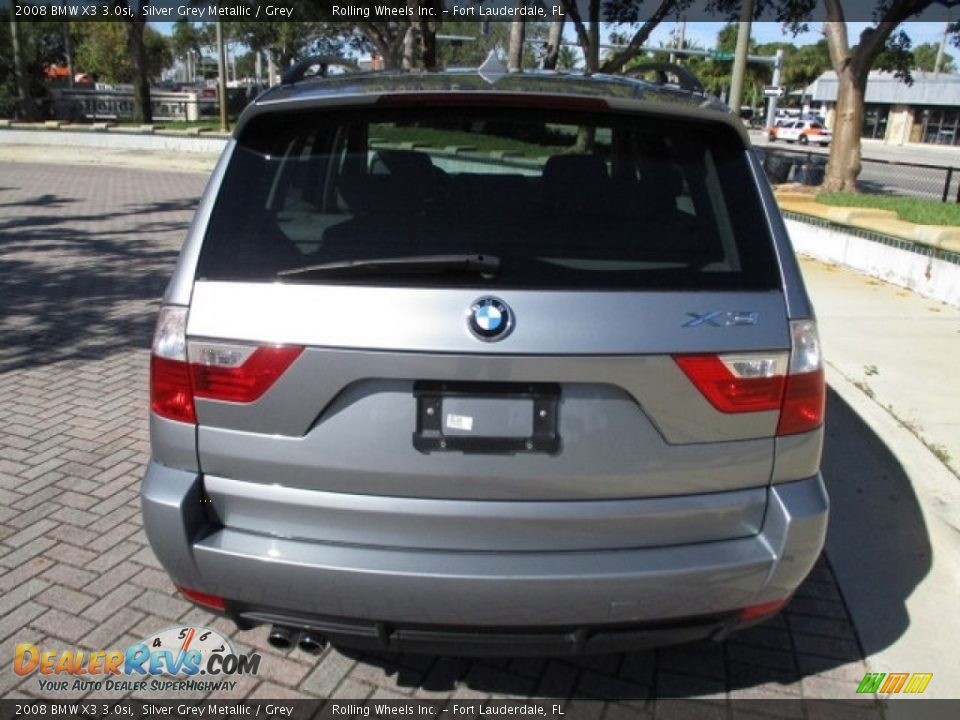 2008 BMW X3 3.0si Silver Grey Metallic / Grey Photo #35