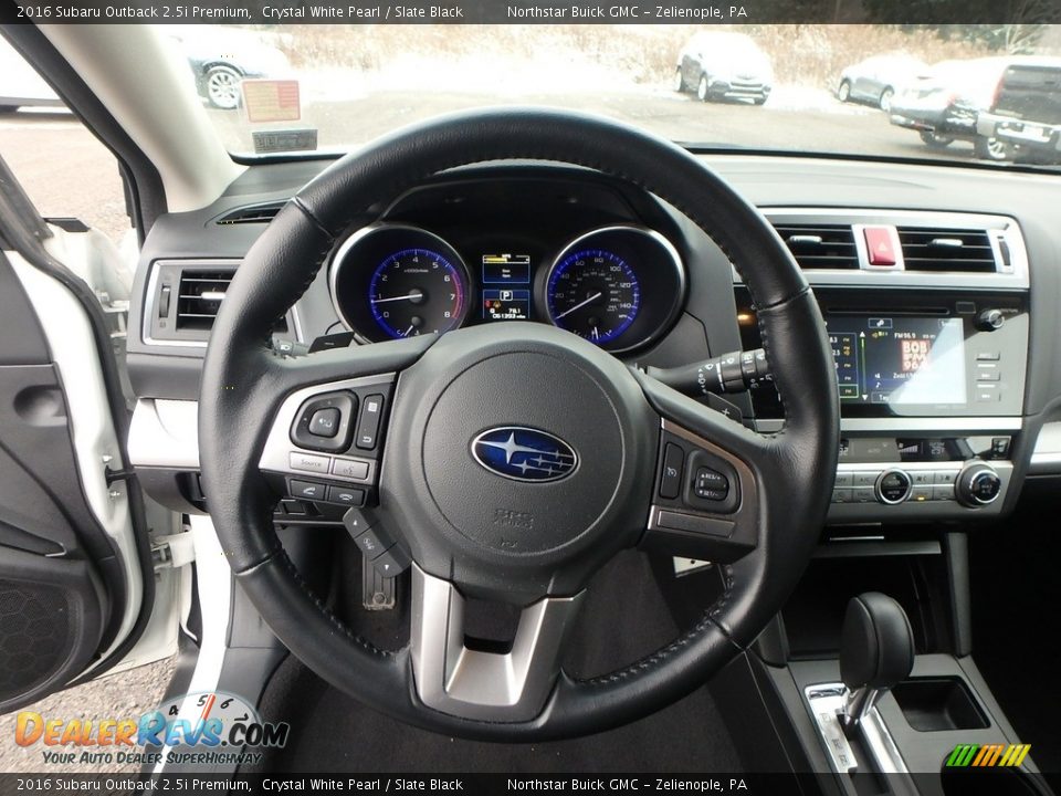 2016 Subaru Outback 2.5i Premium Crystal White Pearl / Slate Black Photo #23