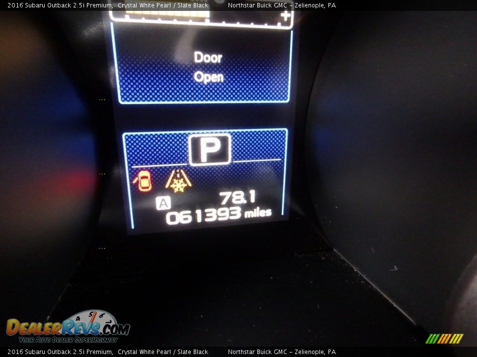 2016 Subaru Outback 2.5i Premium Crystal White Pearl / Slate Black Photo #24
