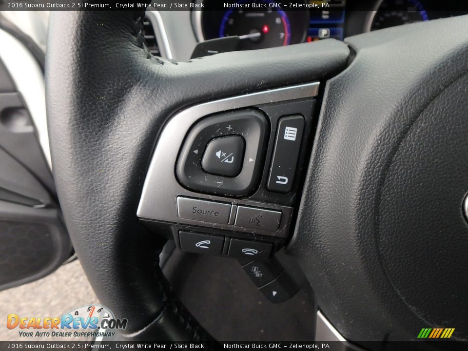 2016 Subaru Outback 2.5i Premium Crystal White Pearl / Slate Black Photo #25