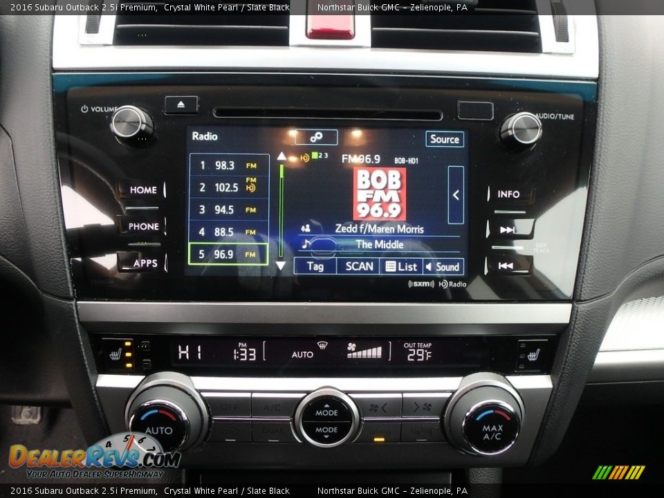 2016 Subaru Outback 2.5i Premium Crystal White Pearl / Slate Black Photo #28