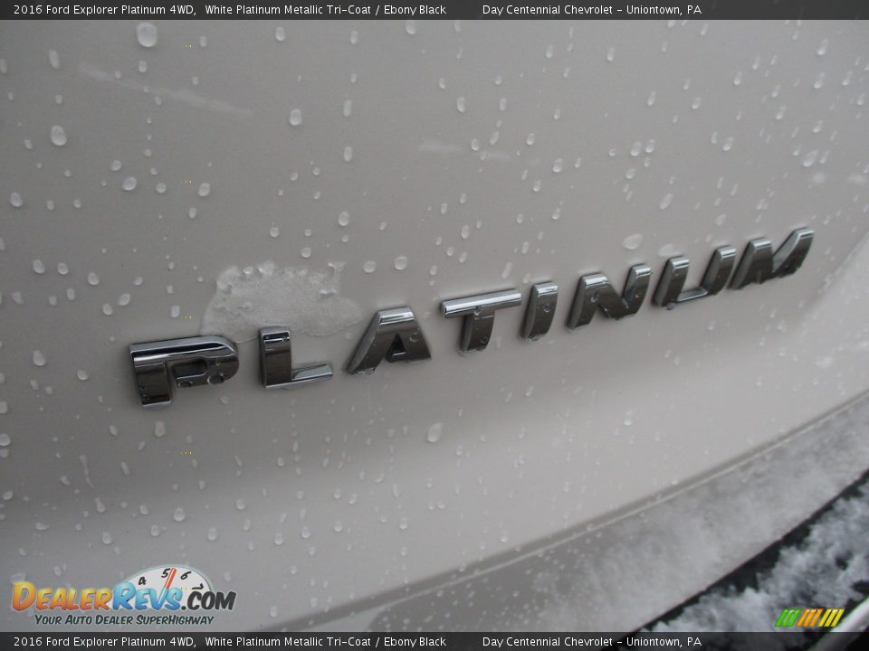 2016 Ford Explorer Platinum 4WD White Platinum Metallic Tri-Coat / Ebony Black Photo #7
