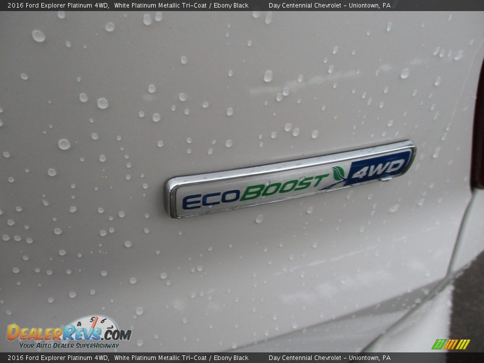 2016 Ford Explorer Platinum 4WD White Platinum Metallic Tri-Coat / Ebony Black Photo #8