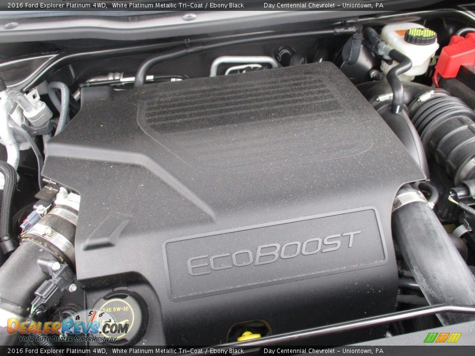 2016 Ford Explorer Platinum 4WD White Platinum Metallic Tri-Coat / Ebony Black Photo #18