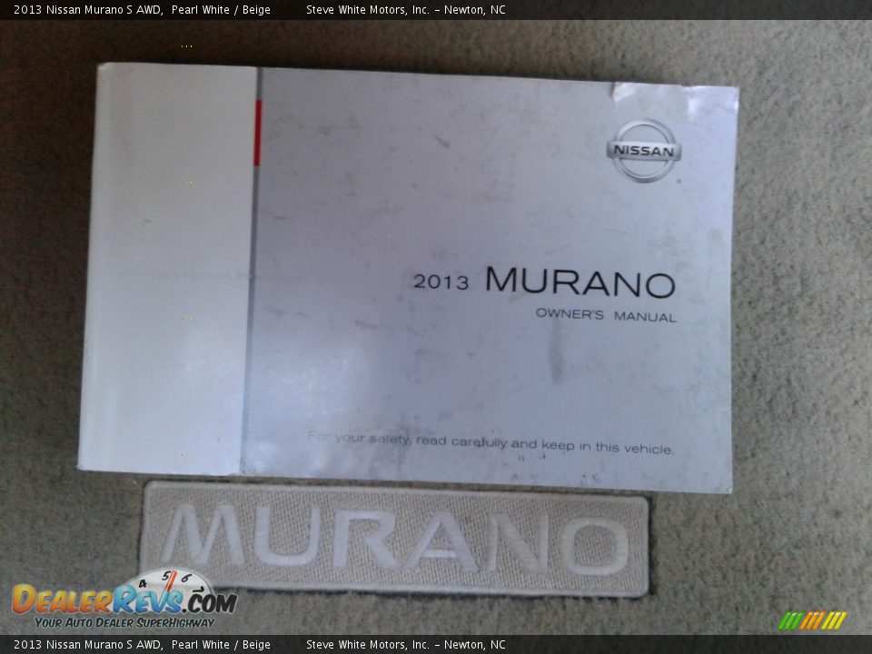 2013 Nissan Murano S AWD Pearl White / Beige Photo #28