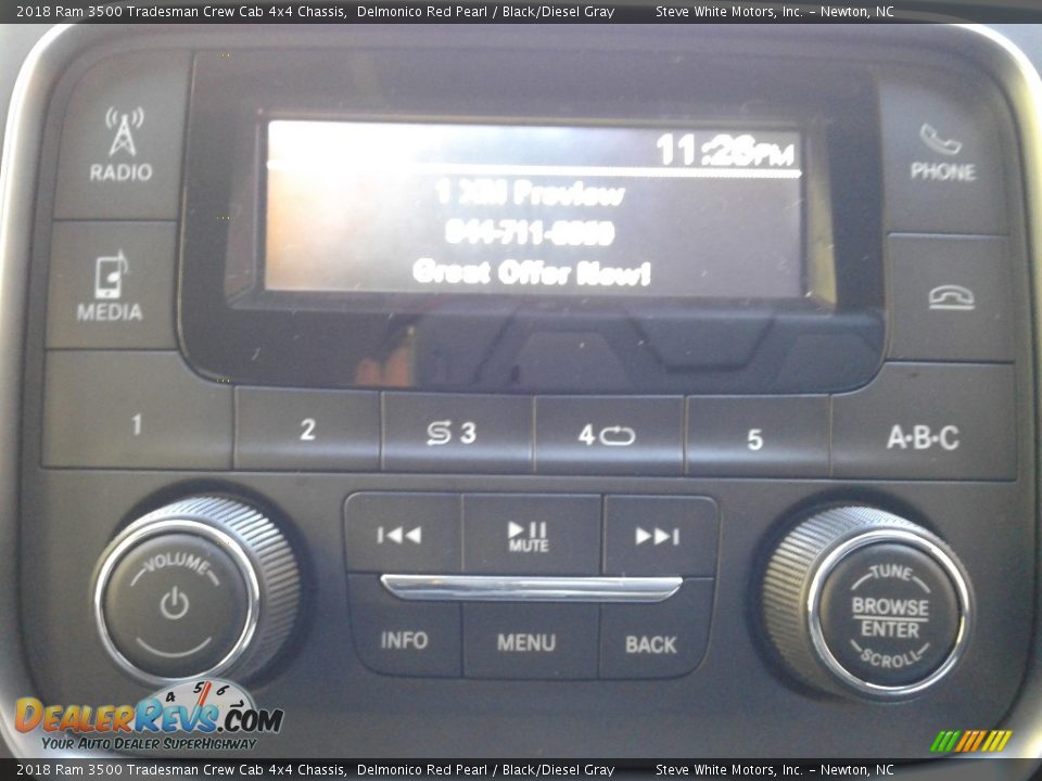 2018 Ram 3500 Tradesman Crew Cab 4x4 Chassis Delmonico Red Pearl / Black/Diesel Gray Photo #19