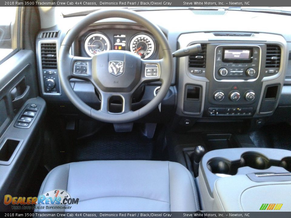 2018 Ram 3500 Tradesman Crew Cab 4x4 Chassis Delmonico Red Pearl / Black/Diesel Gray Photo #24