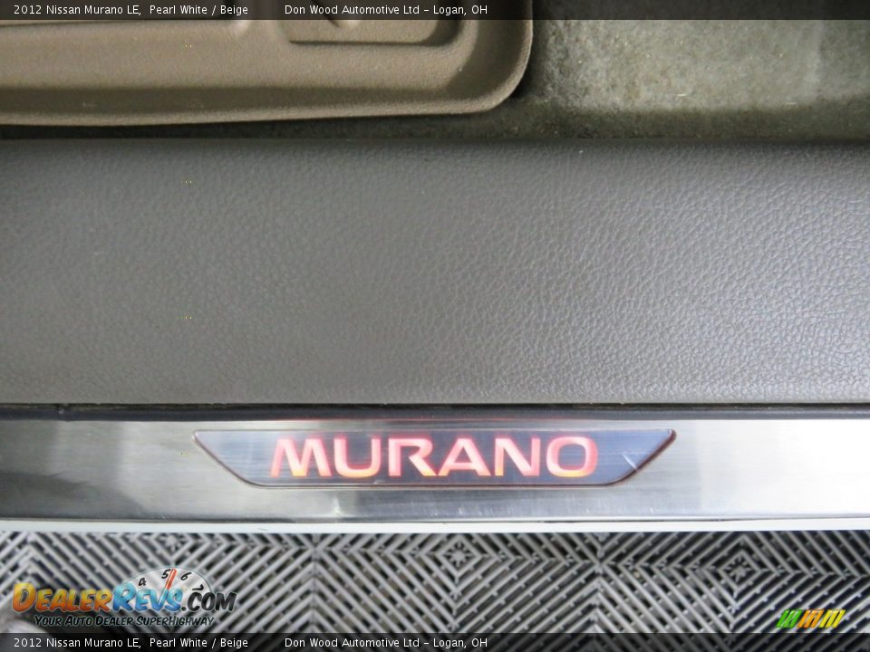 2012 Nissan Murano LE Pearl White / Beige Photo #4