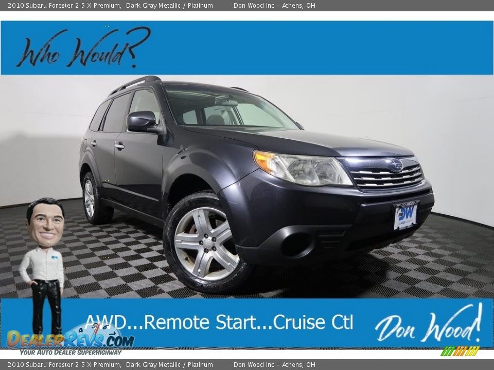 2010 Subaru Forester 2.5 X Premium Dark Gray Metallic / Platinum Photo #1