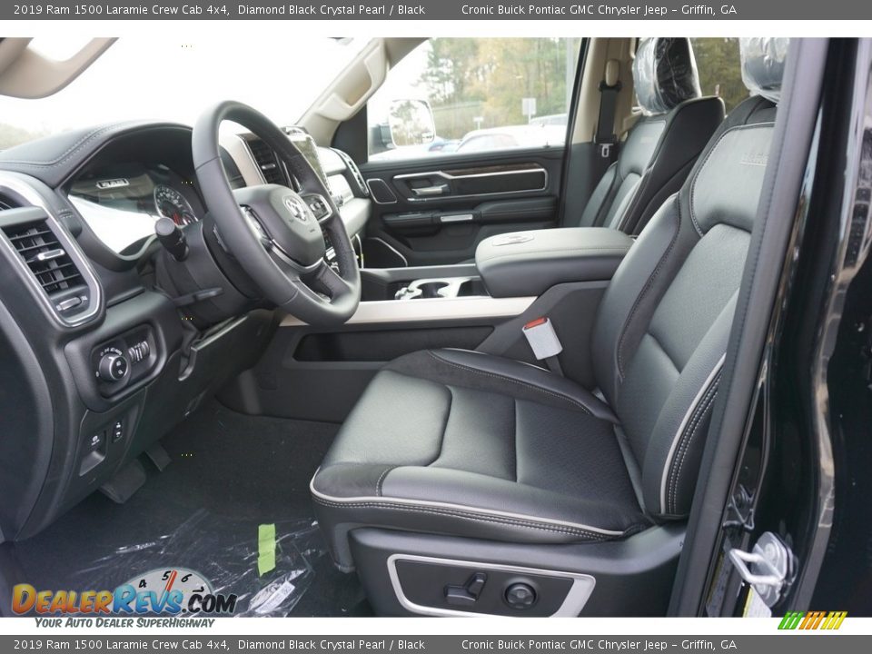 2019 Ram 1500 Laramie Crew Cab 4x4 Diamond Black Crystal Pearl / Black Photo #5