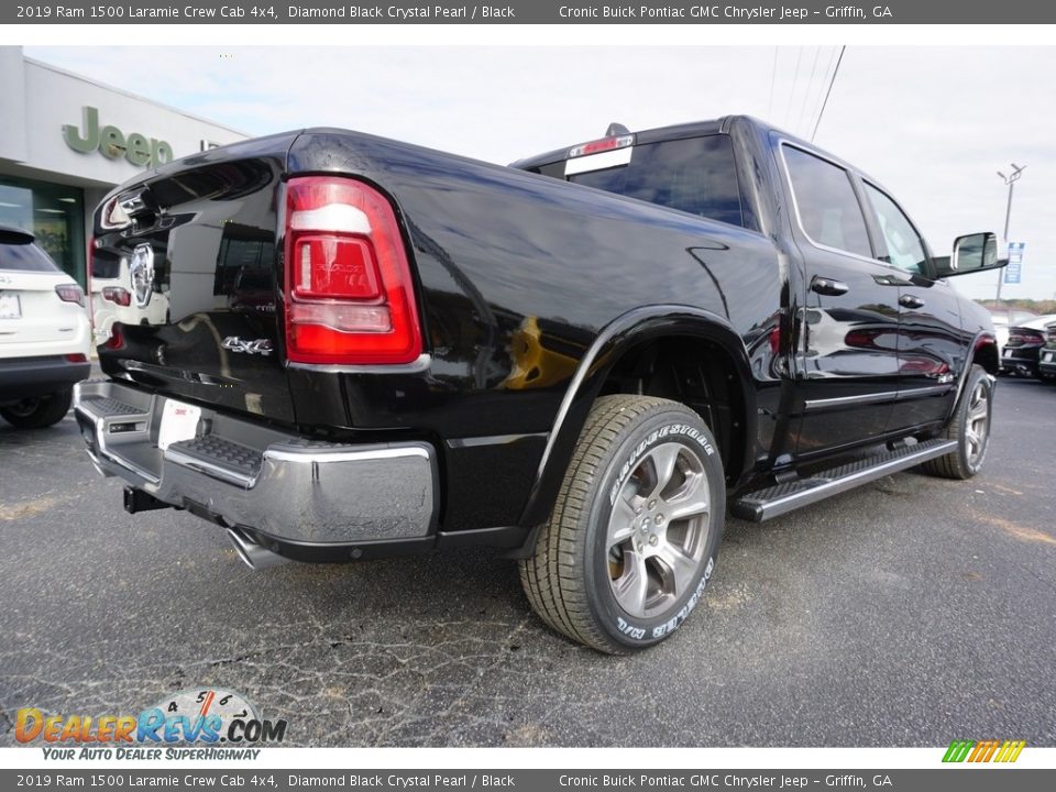 2019 Ram 1500 Laramie Crew Cab 4x4 Diamond Black Crystal Pearl / Black Photo #12