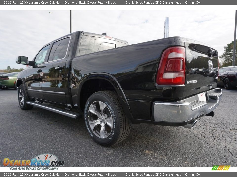 2019 Ram 1500 Laramie Crew Cab 4x4 Diamond Black Crystal Pearl / Black Photo #15