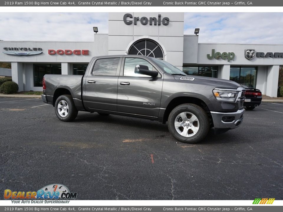 2019 Ram 1500 Big Horn Crew Cab 4x4 Granite Crystal Metallic / Black/Diesel Gray Photo #1
