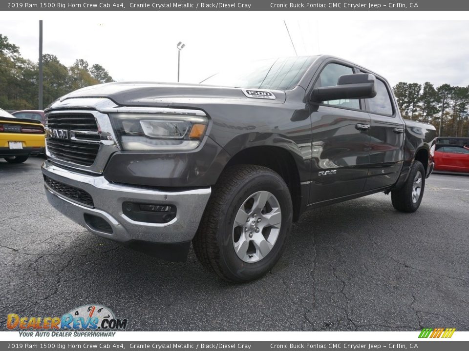 2019 Ram 1500 Big Horn Crew Cab 4x4 Granite Crystal Metallic / Black/Diesel Gray Photo #3