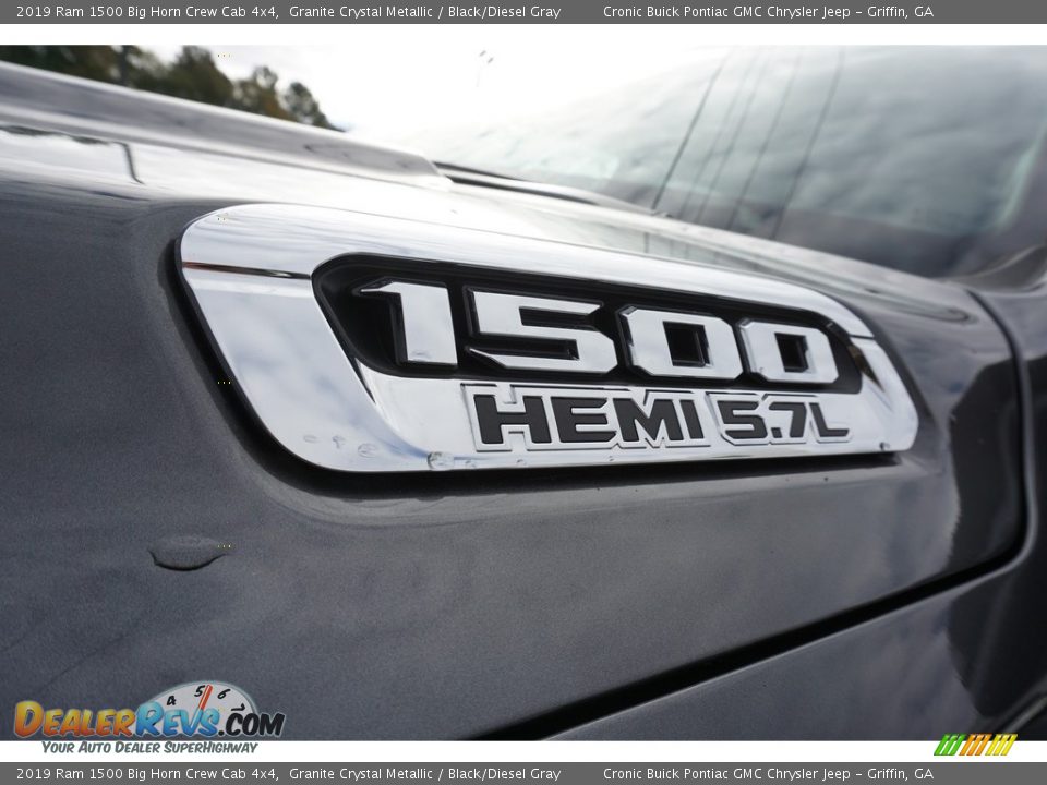 2019 Ram 1500 Big Horn Crew Cab 4x4 Granite Crystal Metallic / Black/Diesel Gray Photo #4