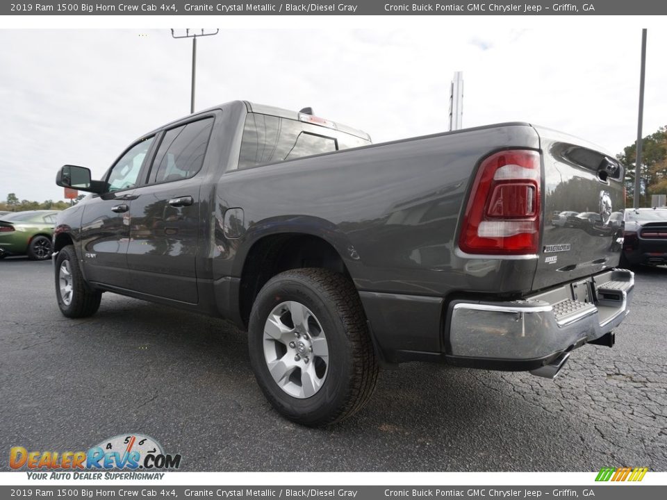 2019 Ram 1500 Big Horn Crew Cab 4x4 Granite Crystal Metallic / Black/Diesel Gray Photo #14