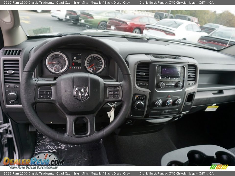 2019 Ram 1500 Classic Tradesman Quad Cab Bright Silver Metallic / Black/Diesel Gray Photo #5