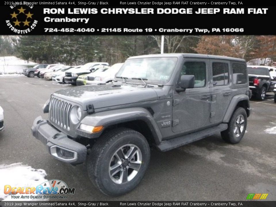 2019 Jeep Wrangler Unlimited Sahara 4x4 Sting-Gray / Black Photo #1