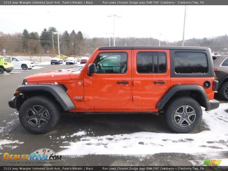 2019 Jeep Wrangler Unlimited Sport 4x4 Punk'n Metallic / Black Photo #2