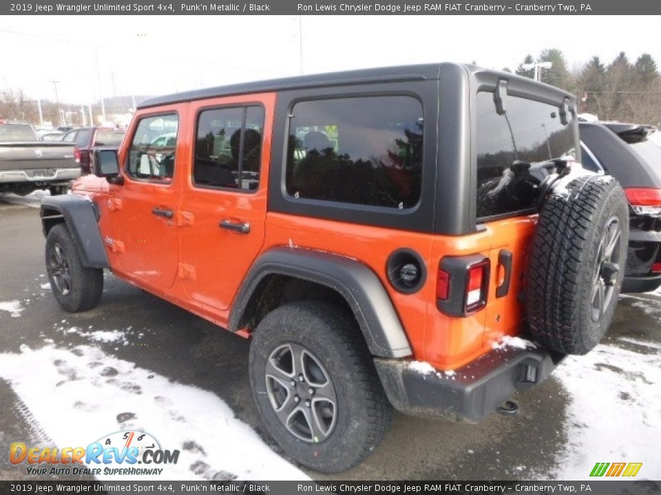 2019 Jeep Wrangler Unlimited Sport 4x4 Punk'n Metallic / Black Photo #3