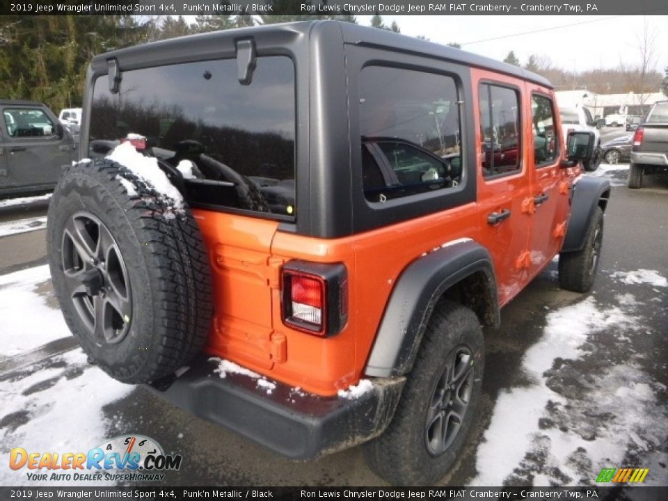 2019 Jeep Wrangler Unlimited Sport 4x4 Punk'n Metallic / Black Photo #5
