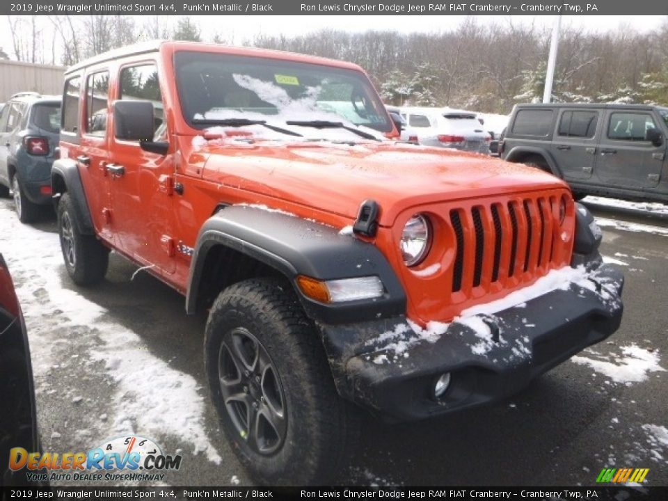 2019 Jeep Wrangler Unlimited Sport 4x4 Punk'n Metallic / Black Photo #11
