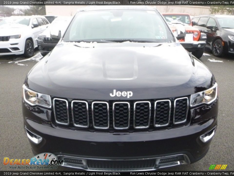 2019 Jeep Grand Cherokee Limited 4x4 Sangria Metallic / Light Frost Beige/Black Photo #9
