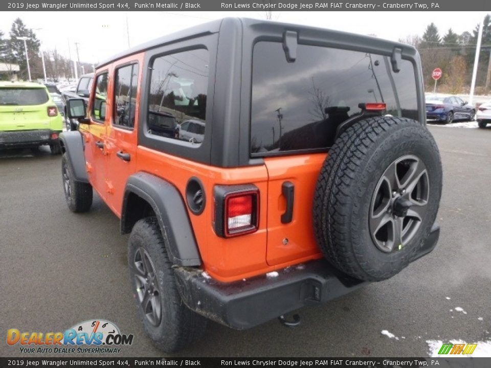 2019 Jeep Wrangler Unlimited Sport 4x4 Punk'n Metallic / Black Photo #4