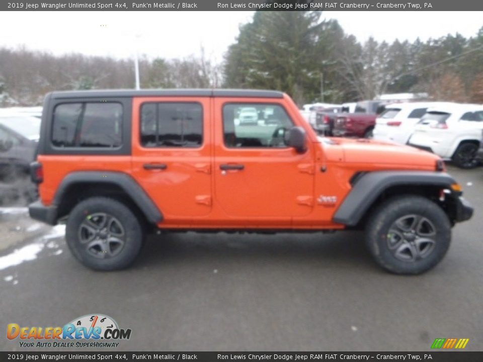 2019 Jeep Wrangler Unlimited Sport 4x4 Punk'n Metallic / Black Photo #7