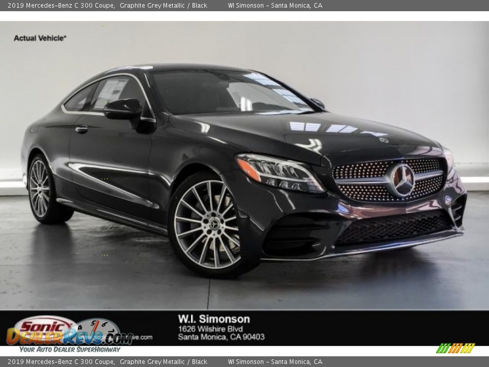 2019 Mercedes-Benz C 300 Coupe Graphite Grey Metallic / Black Photo #1