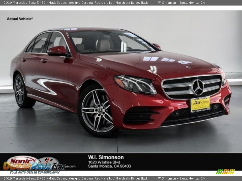 2019 Mercedes-Benz E 450 4Matic Sedan designo Cardinal Red Metallic / Macchiato Beige/Black Photo #1