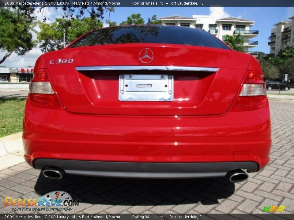2009 Mercedes-Benz C 300 Luxury Mars Red / Almond/Mocha Photo #7