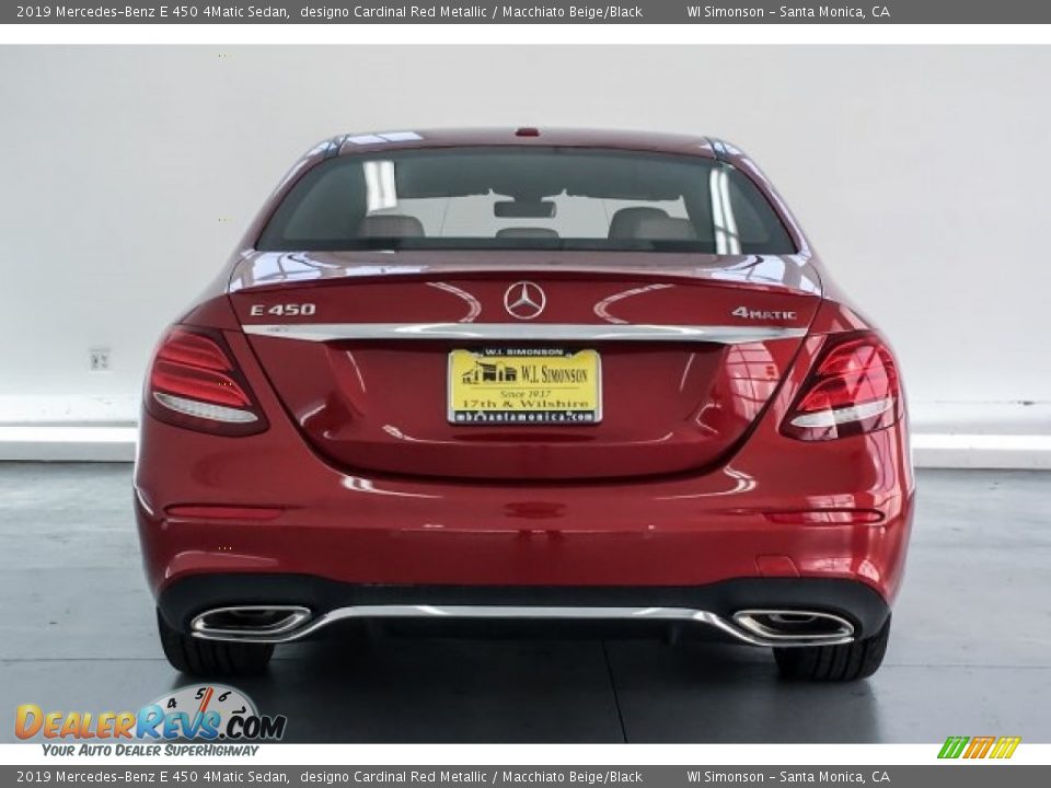 2019 Mercedes-Benz E 450 4Matic Sedan designo Cardinal Red Metallic / Macchiato Beige/Black Photo #3