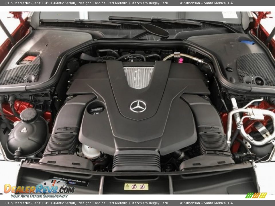 2019 Mercedes-Benz E 450 4Matic Sedan designo Cardinal Red Metallic / Macchiato Beige/Black Photo #8