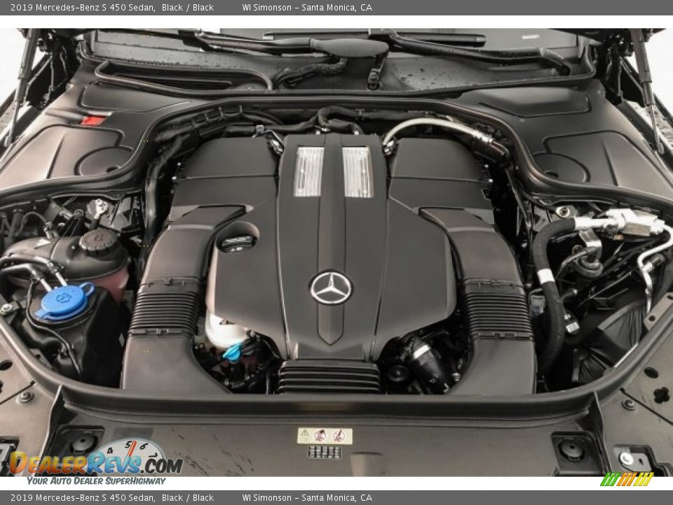 2019 Mercedes-Benz S 450 Sedan Black / Black Photo #8
